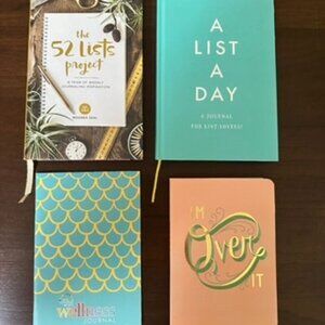 4x JOURNALS | 52 lists project, a list a day, wellness + i'm over it